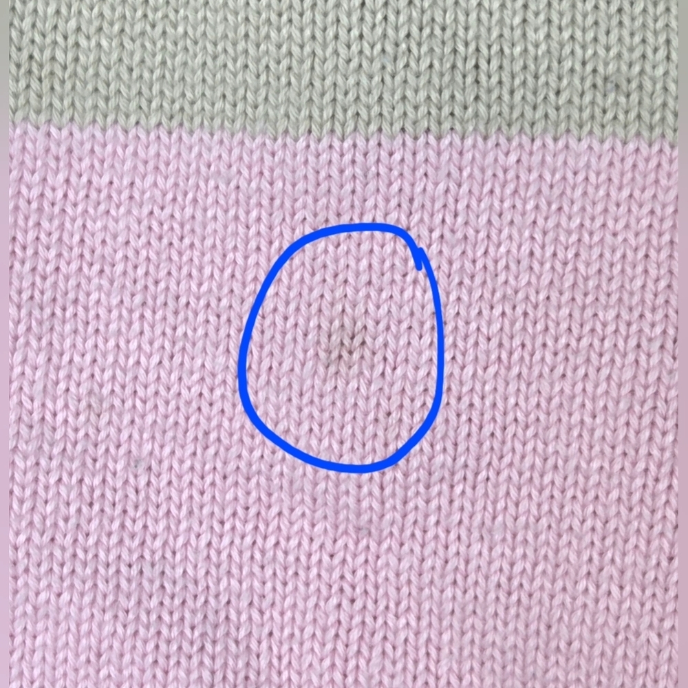 RARE BEE AND PUPPYCAT WE LOVE FINE STRIPED KNIT SWEATER. - Picture 6 of 6